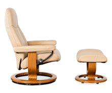 Load image into Gallery viewer, Stressless® Consul Recliner & Ottoman - Latte