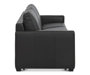 Jonas Leather Queen Sleeper Sofa - Black