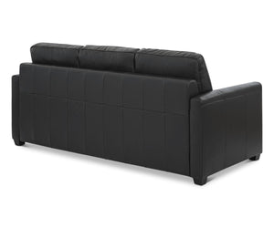 Jonas Leather Queen Sleeper Sofa - Black