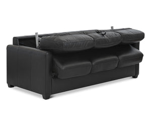 Jonas Leather Queen Sleeper Sofa - Black