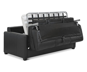 Jonas Leather Queen Sleeper Sofa - Black