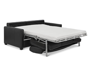 Jonas Leather Queen Sleeper Sofa - Black