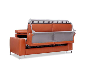 Andrew Leather Queen Sleeper - Cognac