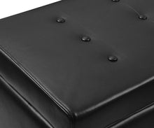 Load image into Gallery viewer, Pauline Leather Storage Ottoman

