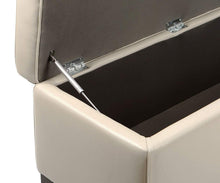 Load image into Gallery viewer, Pauline Leather Storage Ottoman
