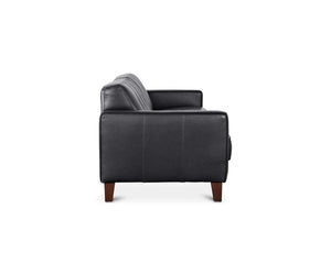 Gregata Leather Sofa - Black